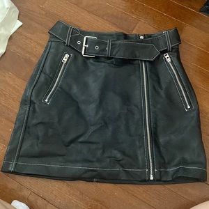 New with tags- black leather Topshop skirt